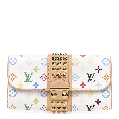 Louis Vuitton Monogram Multicolor Courtney Clutch White 1 of 9