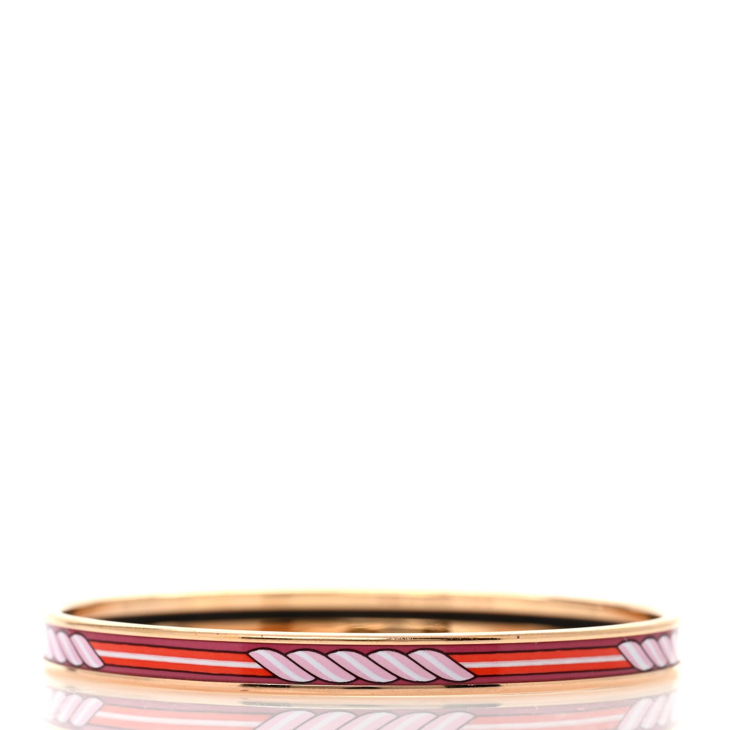 Hermes Enamel Quadrige Printed Extra Narrow Bracelet 65 3 of 5