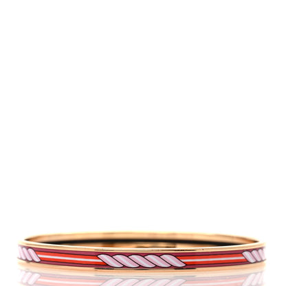 Hermes Enamel Quadrige Printed Extra Narrow Bracelet 65 3 of 5
