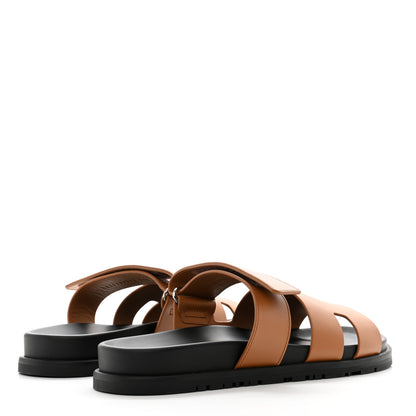 Hermes Calfskin Womens Chypre Sandals 39.5 Naturel 3 of 8