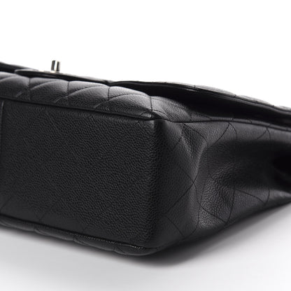 Chanel Caviar Quilted Jumbo Single Flap Black 7 of 11