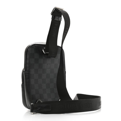 Louis Vuitton Damier Graphite 3D Amazone Sling Bag Black 3 of 10