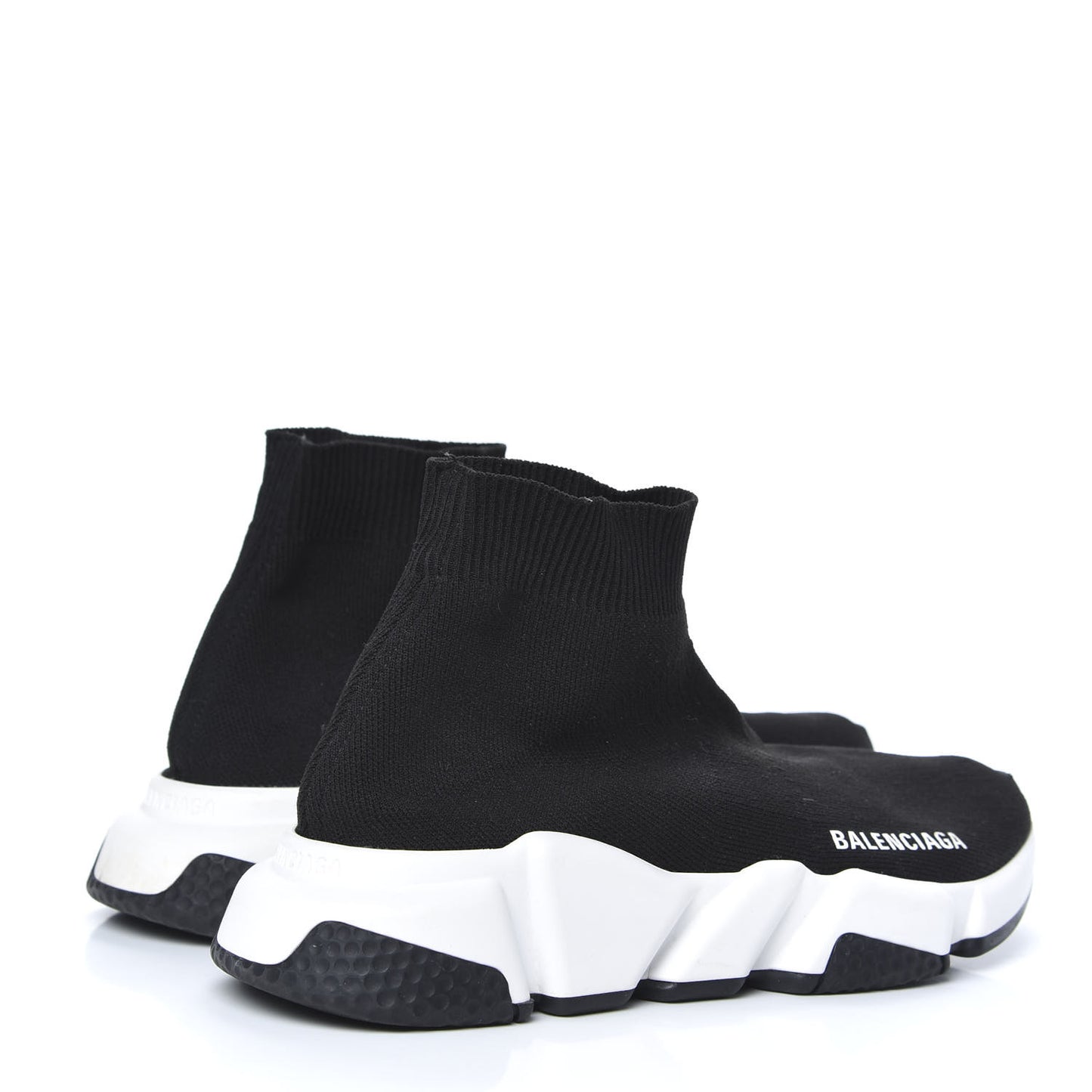 Neoprene Knit Womens Speed Sneakers 36 Black White