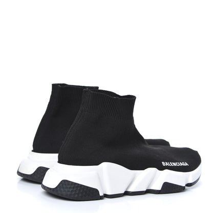 Balenciaga Neoprene Knit Womens Speed Sneakers 36 Black White 4 of 8