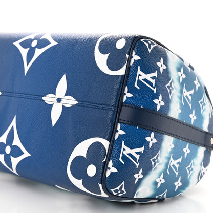Louis Vuitton Monogram Escale Speedy Bandouliere 30 Blue 10 of 15