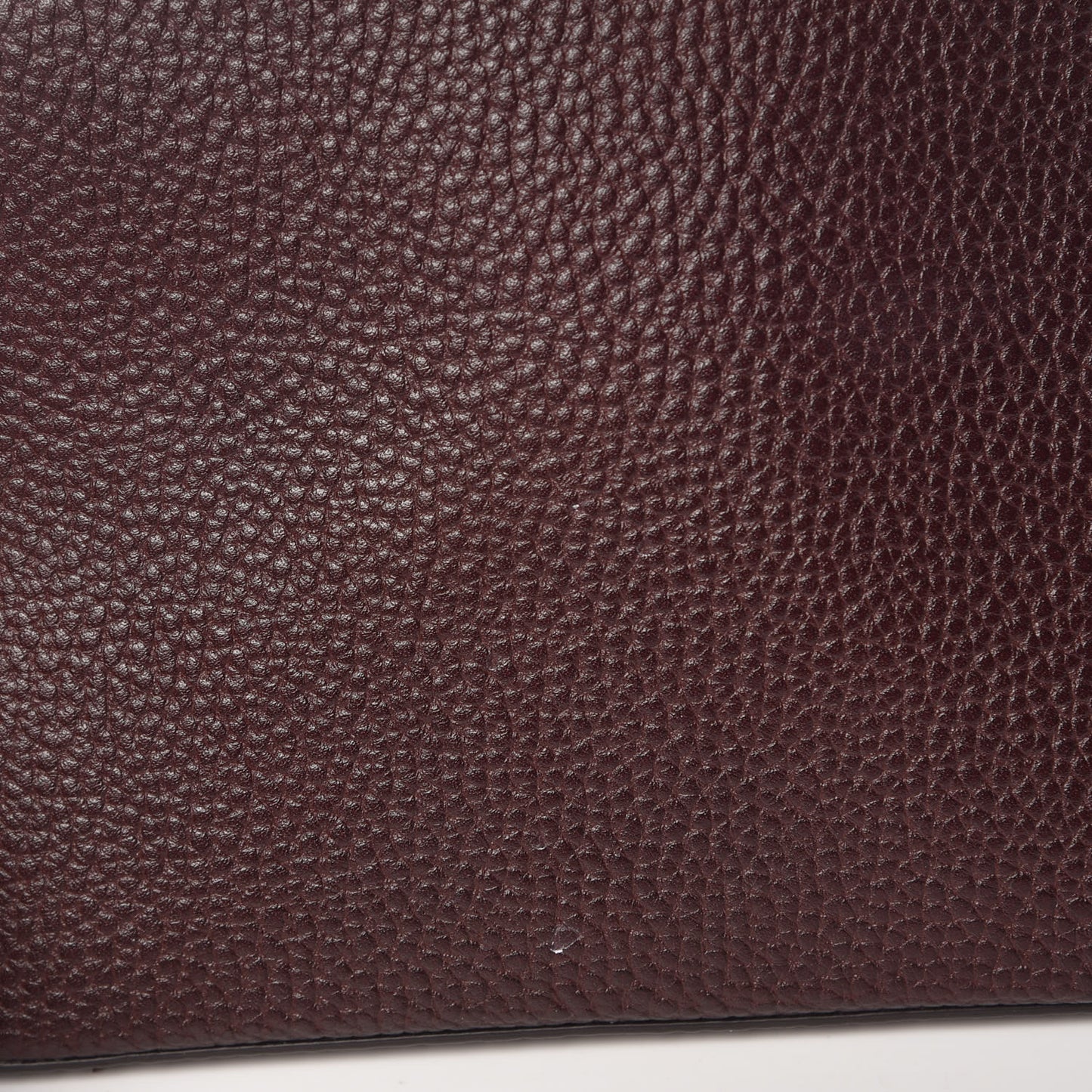 Natural Grain Leather Cosmetic Pouch Oxblood