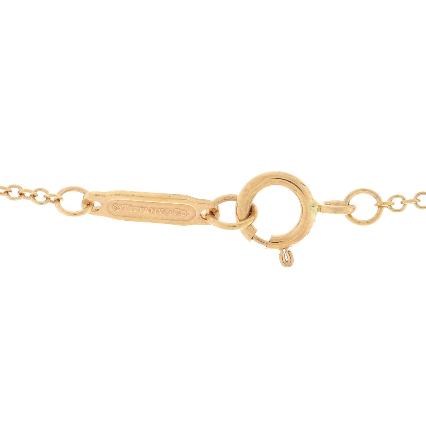 18K Yellow Gold Diamond Small T Smile Pendant Necklace