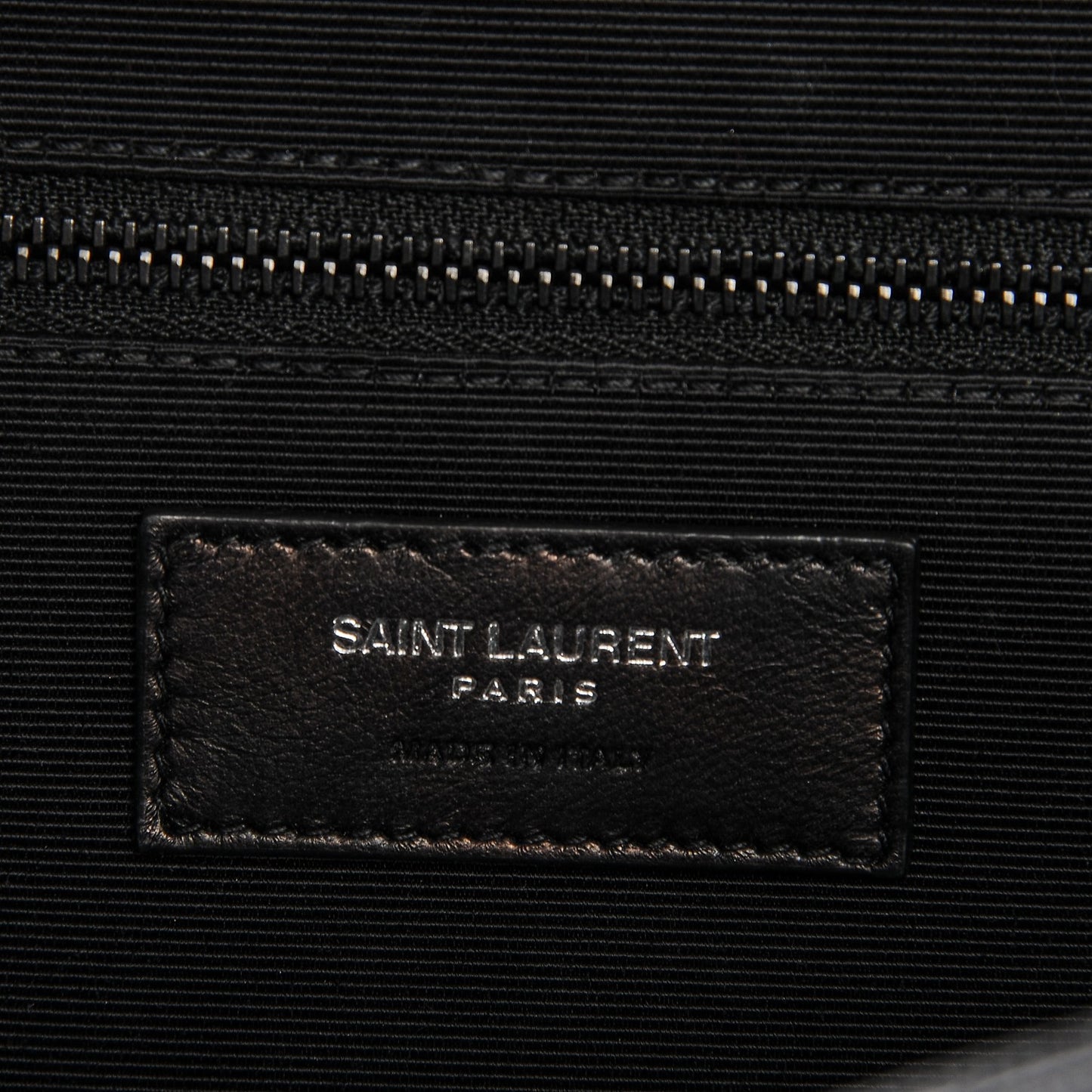 Grain De Poudre Textured Mixed Matelasse Large Triquilt Monogram Monochrome Satchel Black