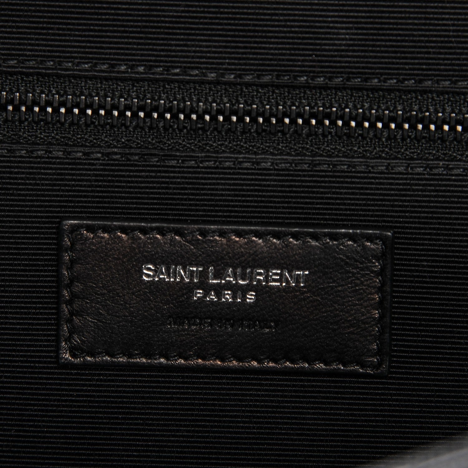 Saint Laurent Grain De Poudre Textured Mixed Matelasse Large Triquilt Monogram Monochrome Satchel Black 6 of 7