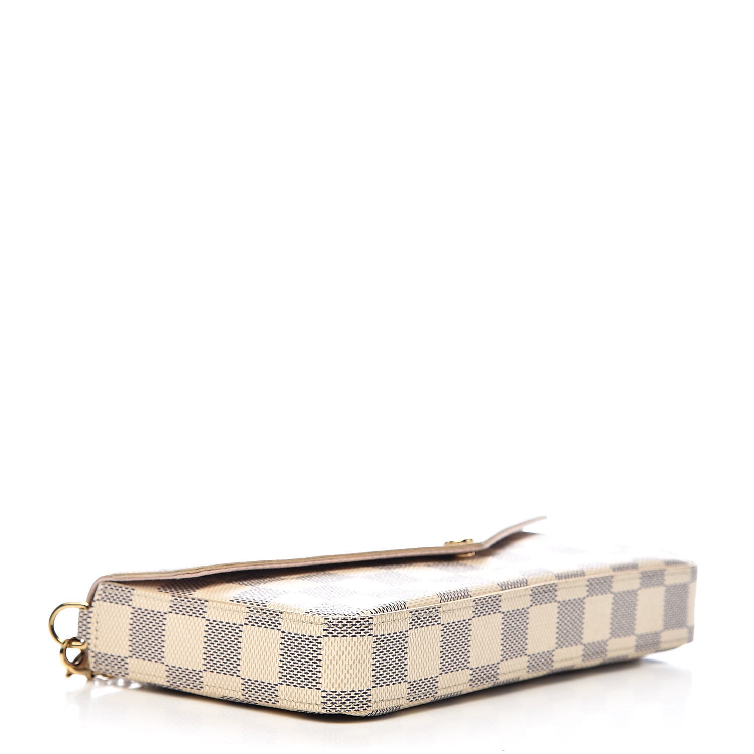 Louis Vuitton Damier Azur Pochette Felicie Chain Wallet Rose Ballerine 4 of 12