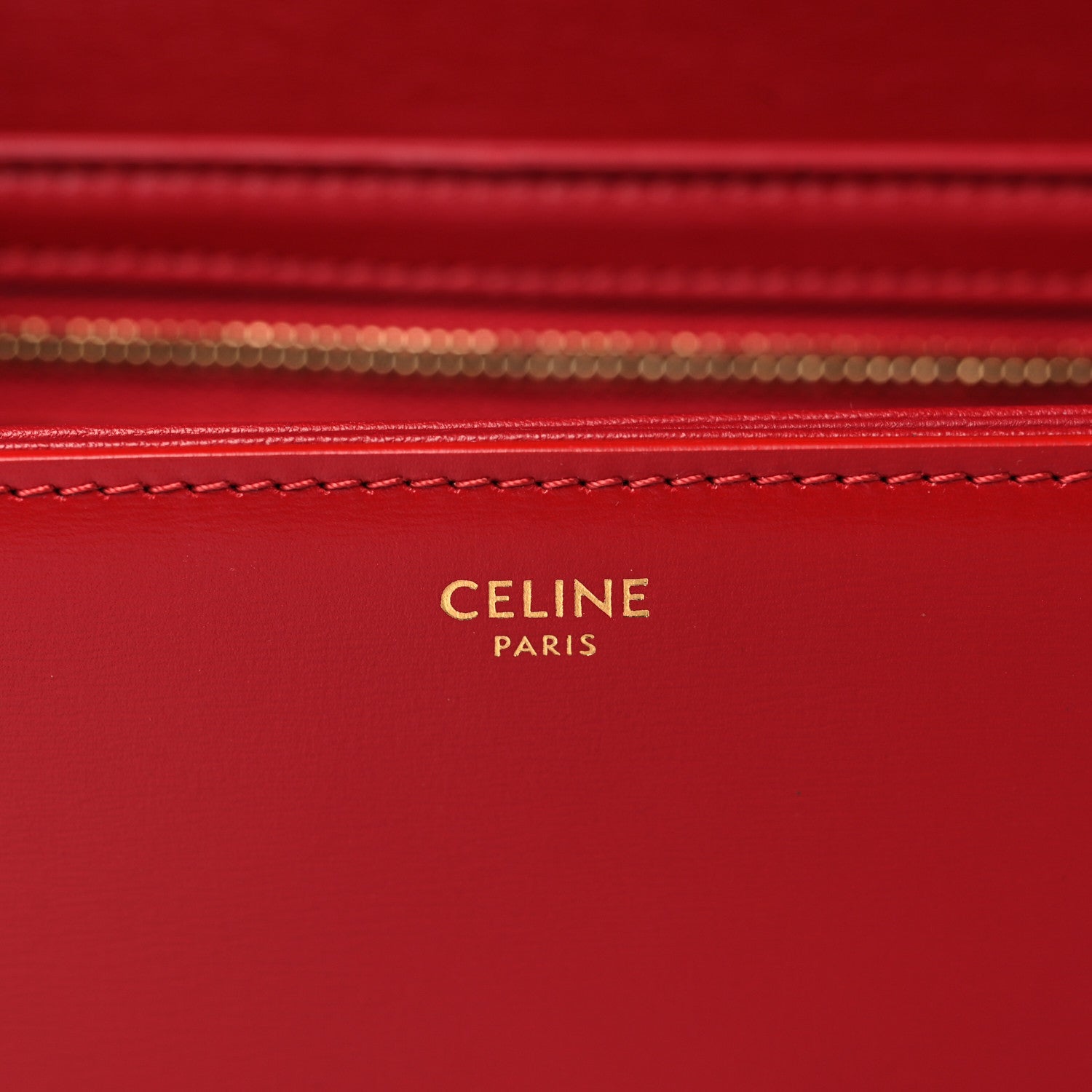 Celine Shiny Calfskin Teen Triomphe Red 6 of 9