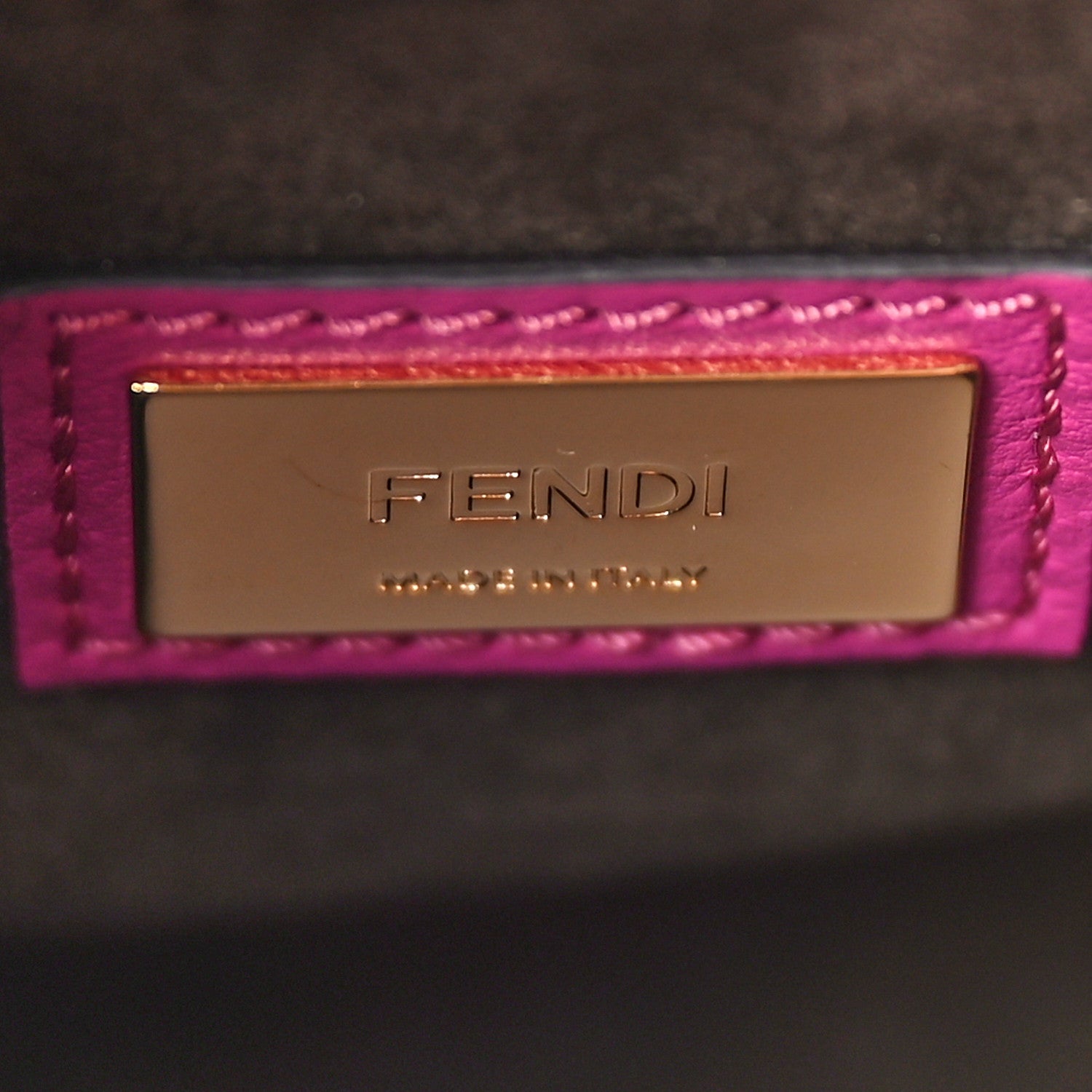 Fendi Vitello Seta Medium Peekaboo Iconic Satchel Magenta 6 of 8
