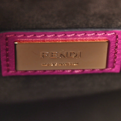 Fendi Vitello Seta Medium Peekaboo Iconic Satchel Magenta 6 of 8