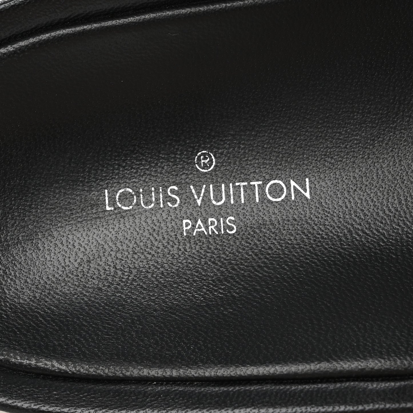 Lambskin Embossed Monogram Jumbo Flatform Mule Sandals 37 Black
