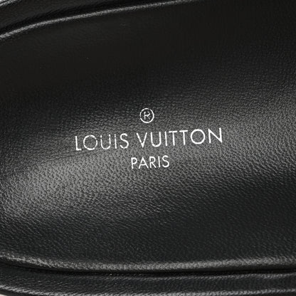 Louis Vuitton Lambskin Embossed Monogram Jumbo Flatform Mule Sandals 37 Black 8 of 10