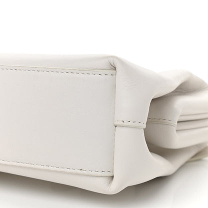 Bottega Veneta Calfskin Small The Point Triangle Bag Chalk 9 of 10