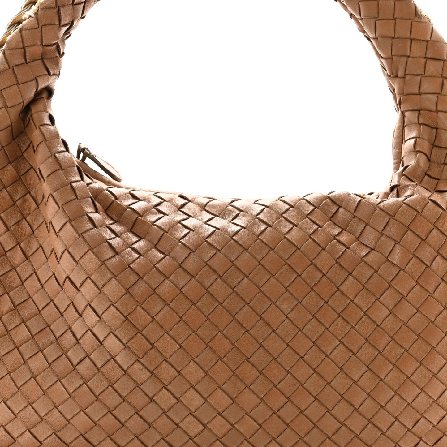 Nappa Intrecciato Medium Veneta Hobo Walnut Banane