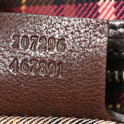 Gucci Crystal Monogram Studded Large Babouska Boston Dark Brown 7 of 10