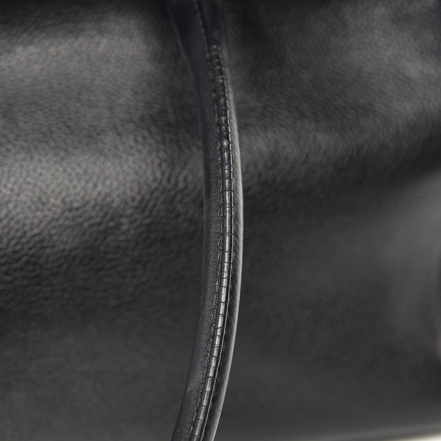 Calfskin Cerf Executive Shopper Tote Black