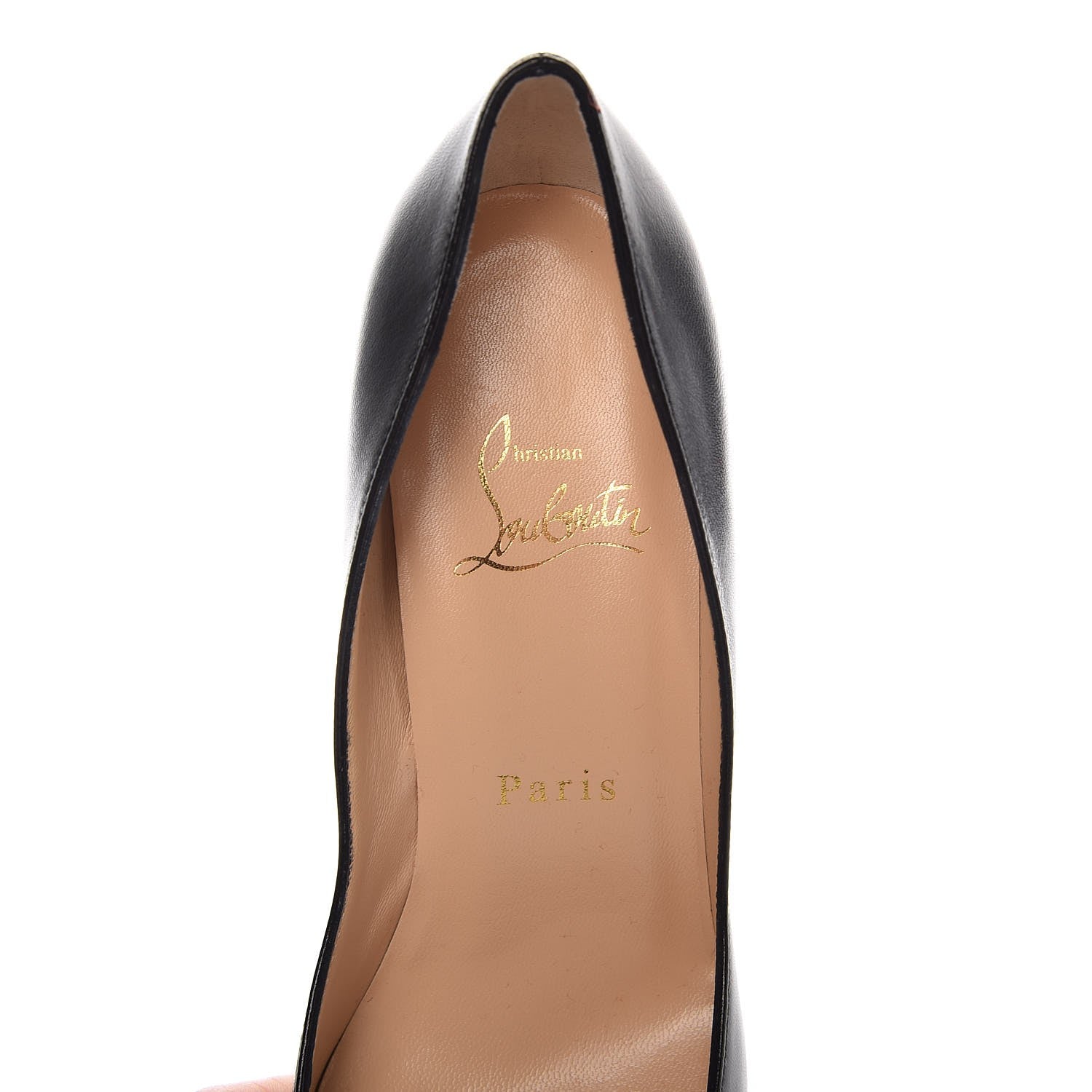 Christian Louboutin Shiny Nappa Apostrophy 85 Pumps 36 Black 6 of 11