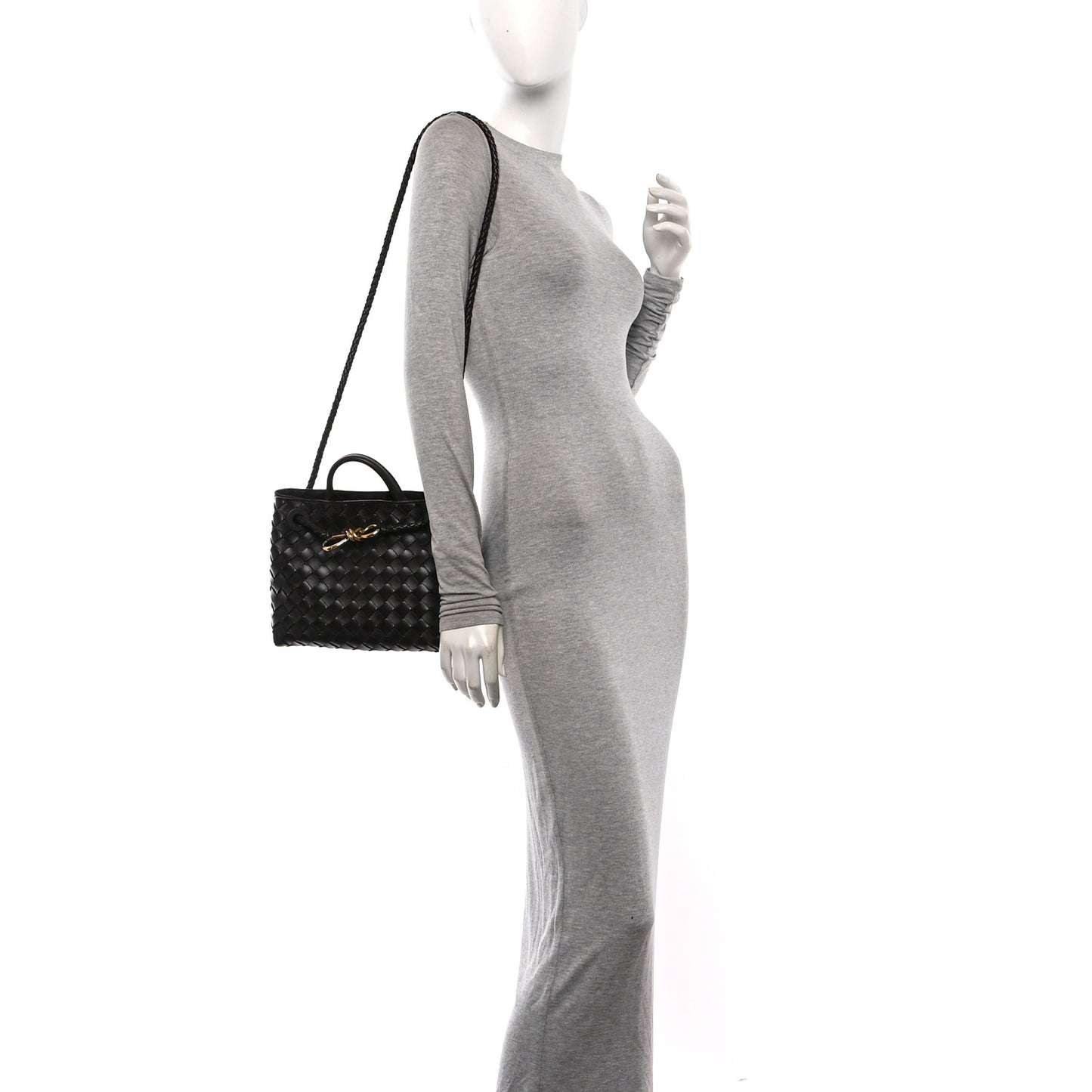 Nappa Intrecciato Small Andiamo Shoulder Bag Fondant