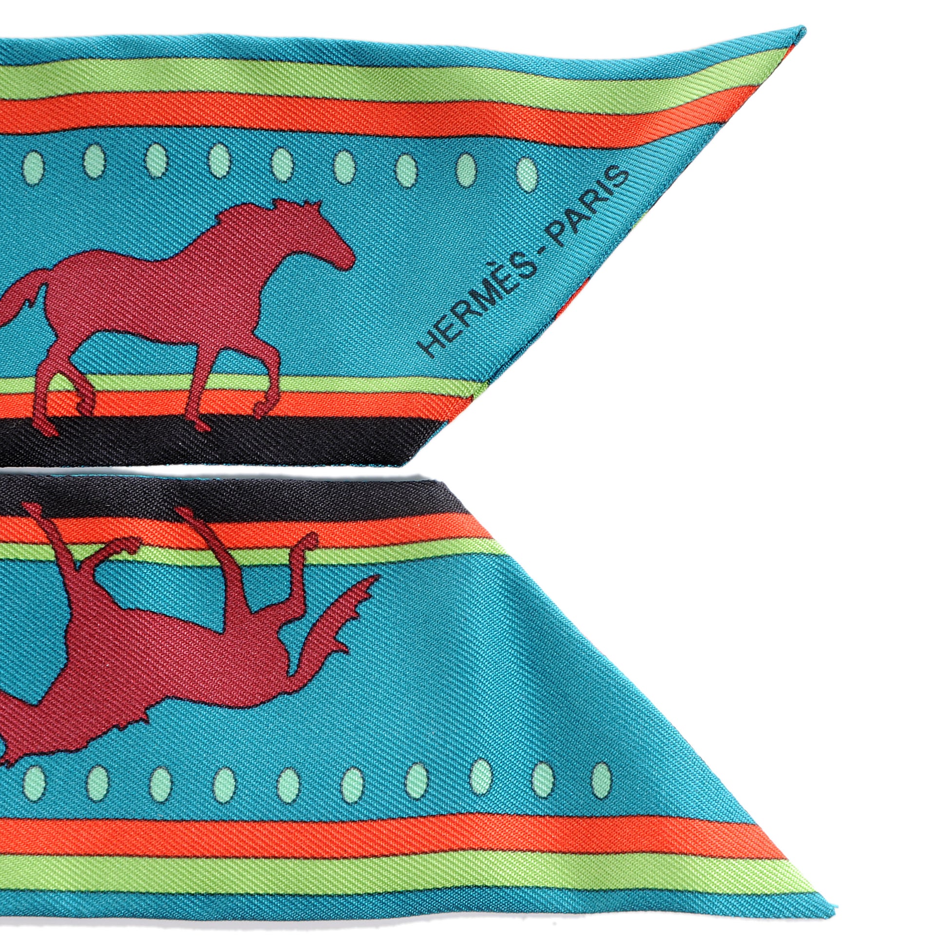 Hermes Silk Sequences Twilly Scarf Canard 5 of 6