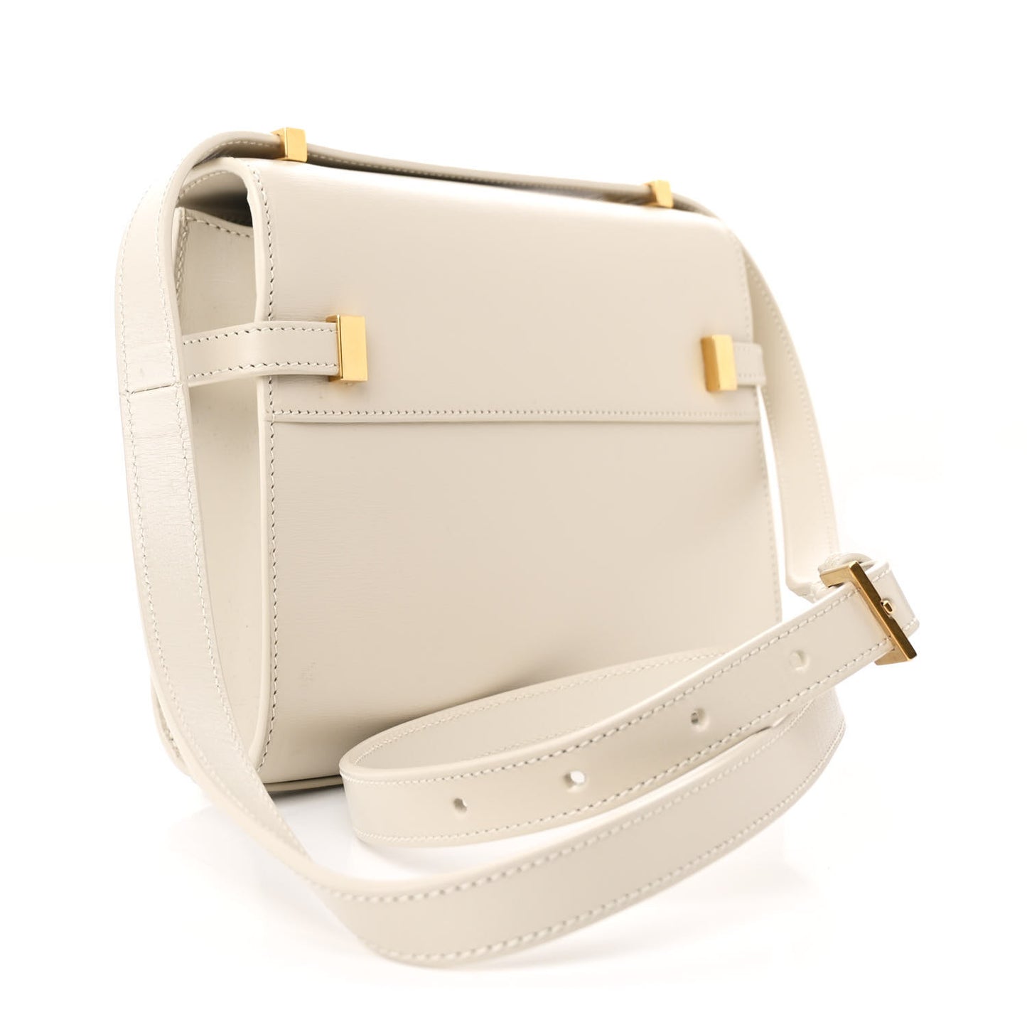 Smooth Calfskin Mini Manhattan Shoulder Bag Blanc Vintage