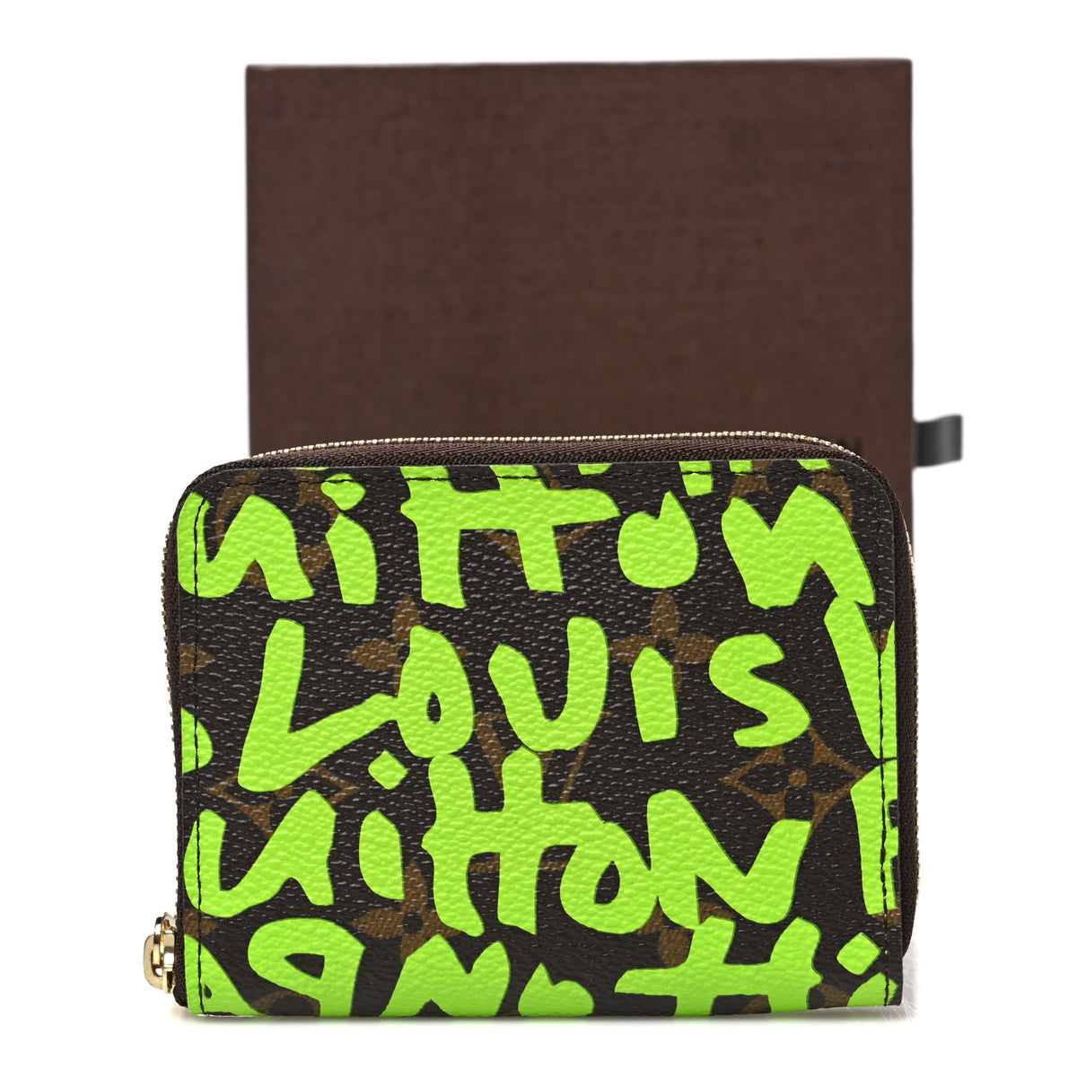 Monogram Graffiti Zippy Coin Purse Wallet Green