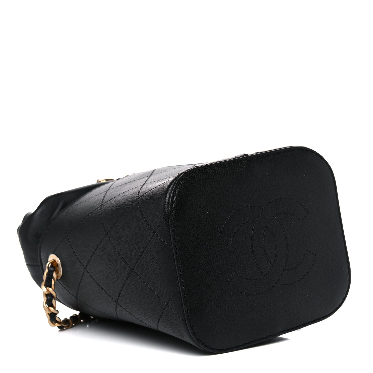 Chanel Caviar Bucket Drawstring Bag Black 4 of 10