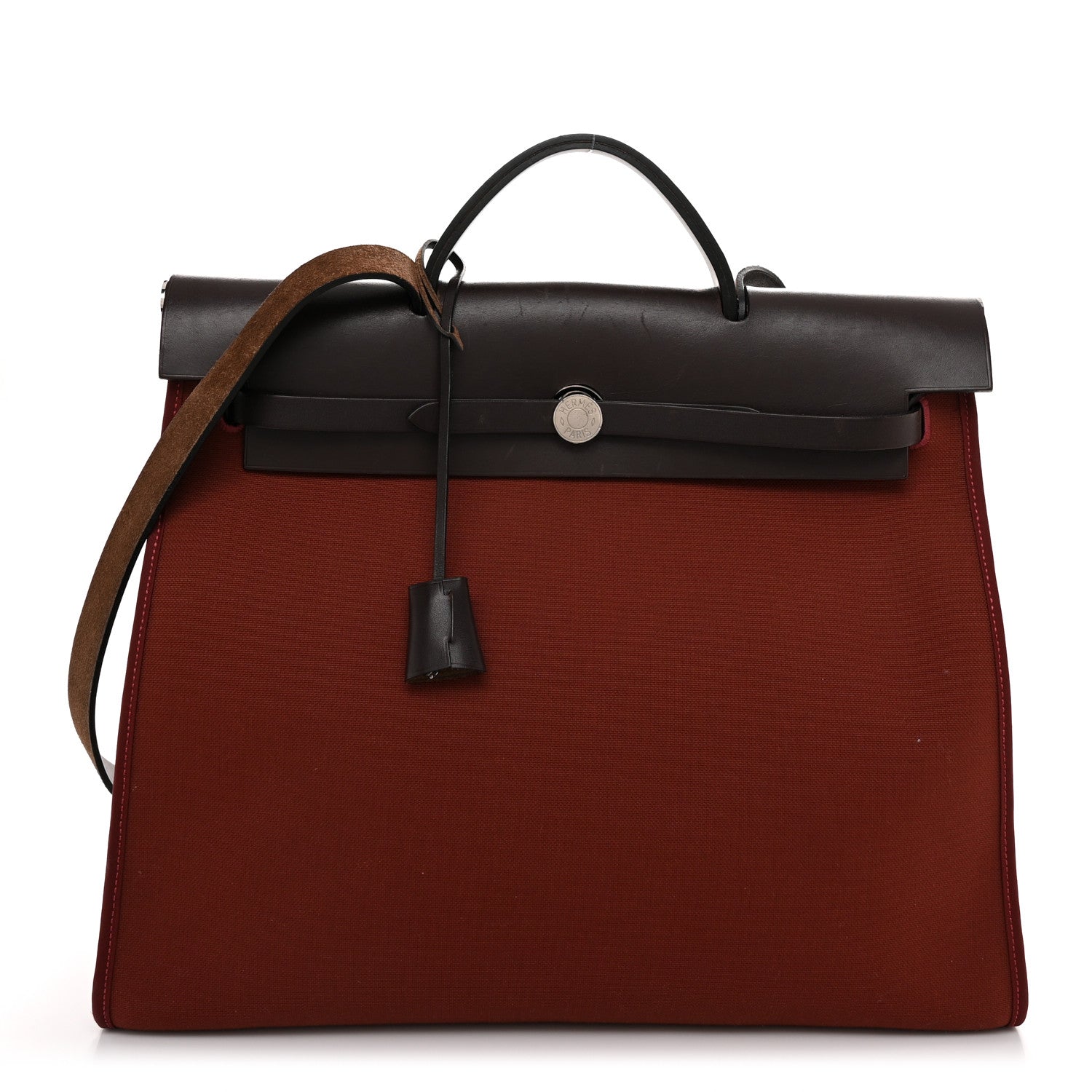 Hermes Toile Vache Hunter Herbag Zip 39 MM Rouge H Ebene 1 of 12