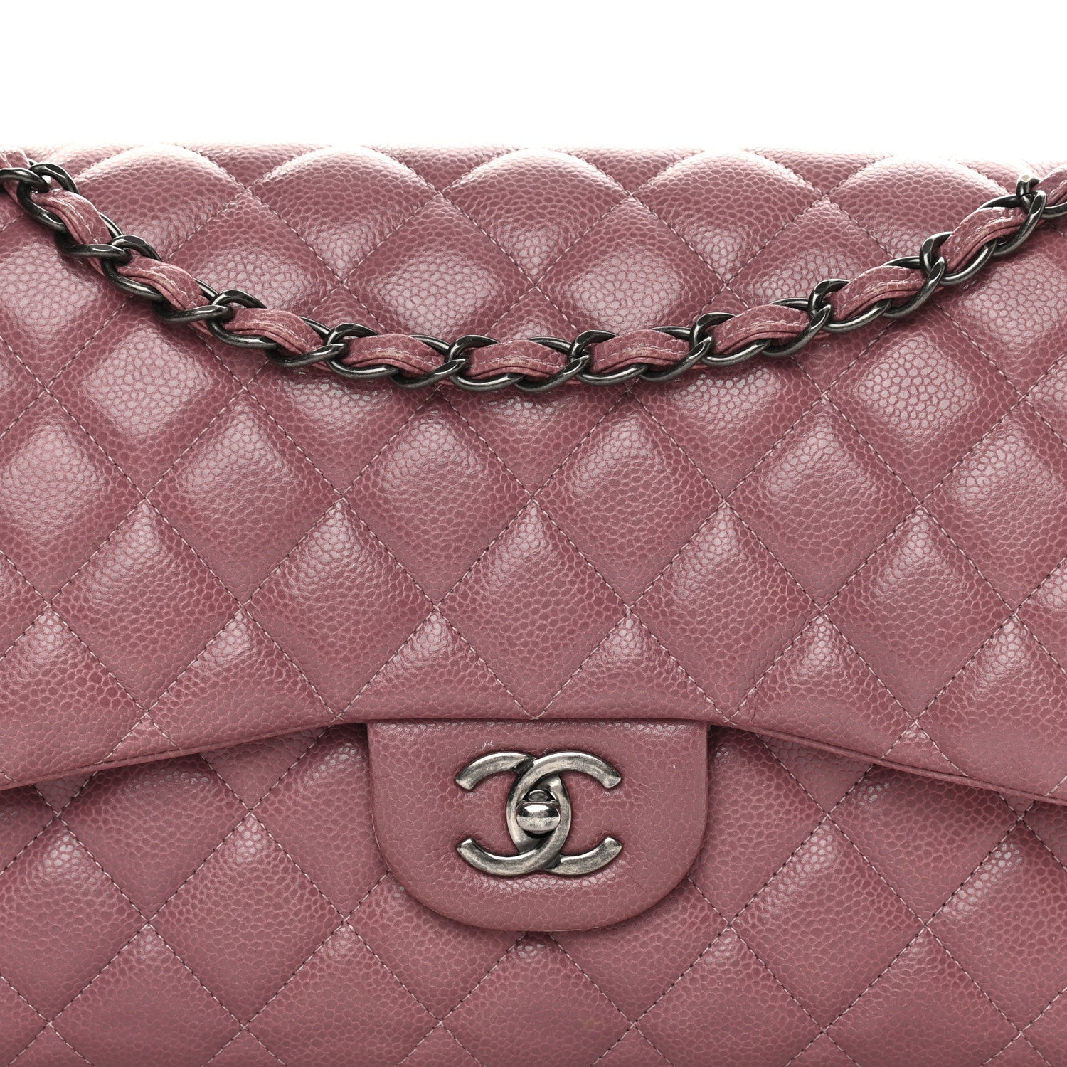 Chanel Caviar Quilted Jumbo Double Flap Light Purple 8 of 20