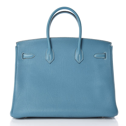 Hermes Togo Birkin 35 Blue Jean 4 of 34