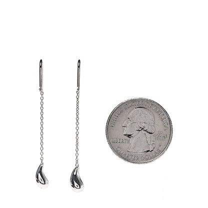 Tiffany Sterling Silver Elsa Peretti Teardrop Hook Earrings 2 of 4