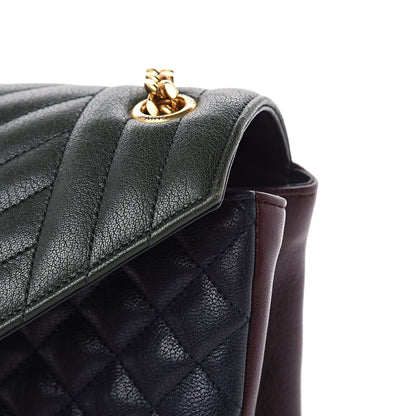 Saint Laurent Sheepskin Tri-Color Tri-Quilt Monogram Medium College Bag 10 of 12