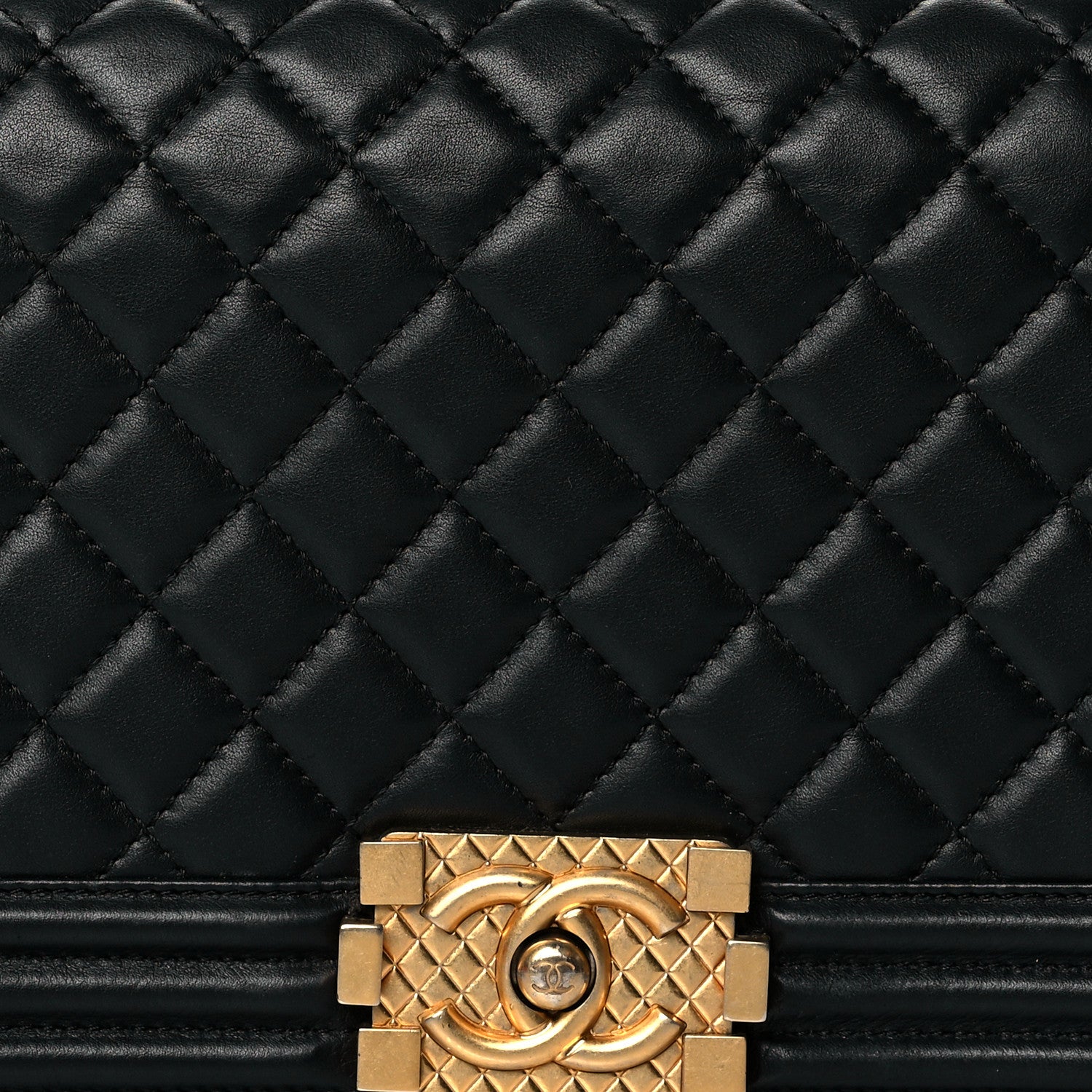 Chanel Calfskin Medium Boy Logo Top Handle Flap Black 8 of 11