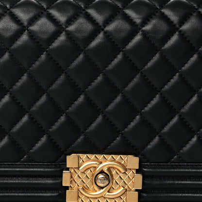 Chanel Calfskin Medium Boy Logo Top Handle Flap Black 8 of 11