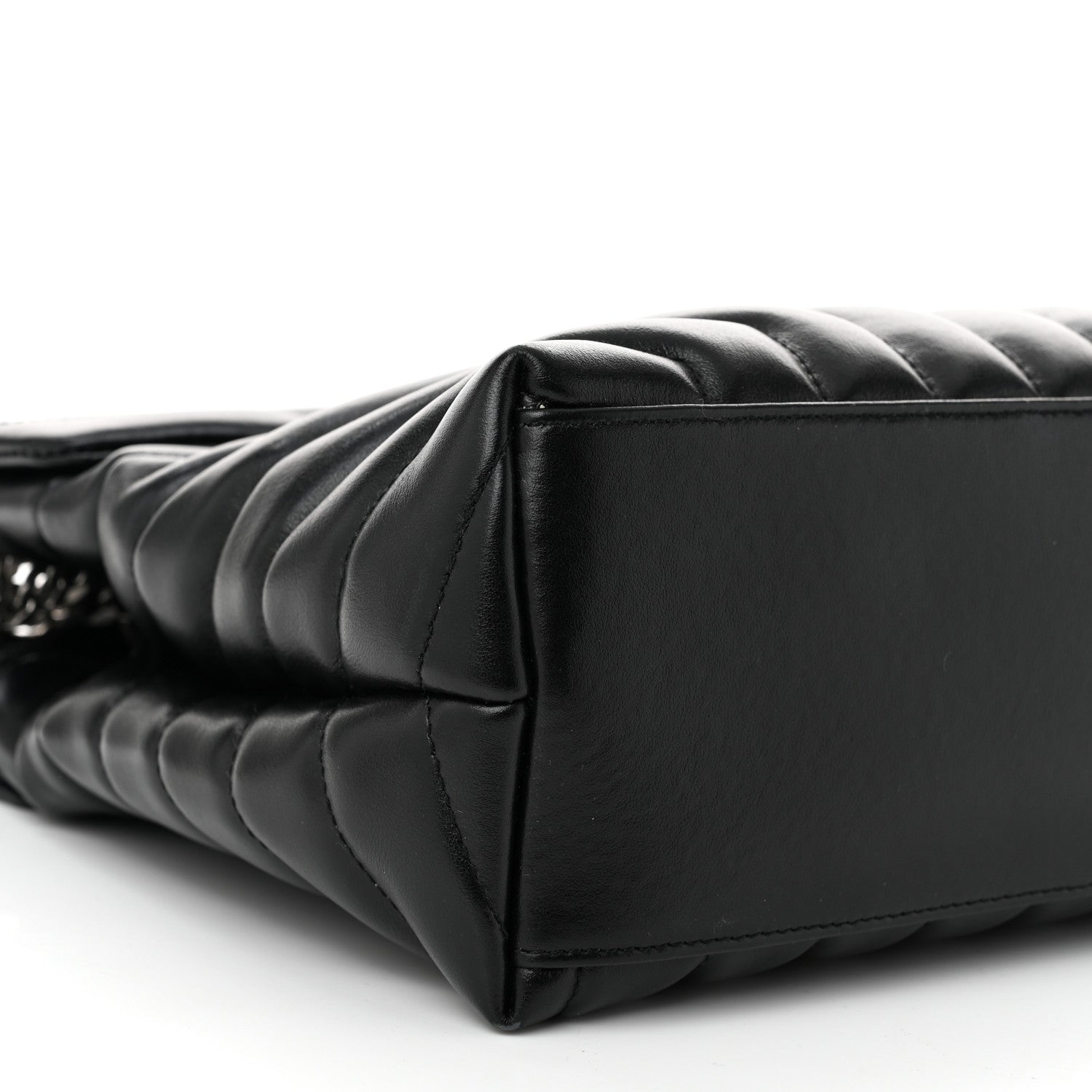 Saint Laurent Calfskin Y Quilted Monogram Medium Loulou Chain Satchel Black 9 of 11