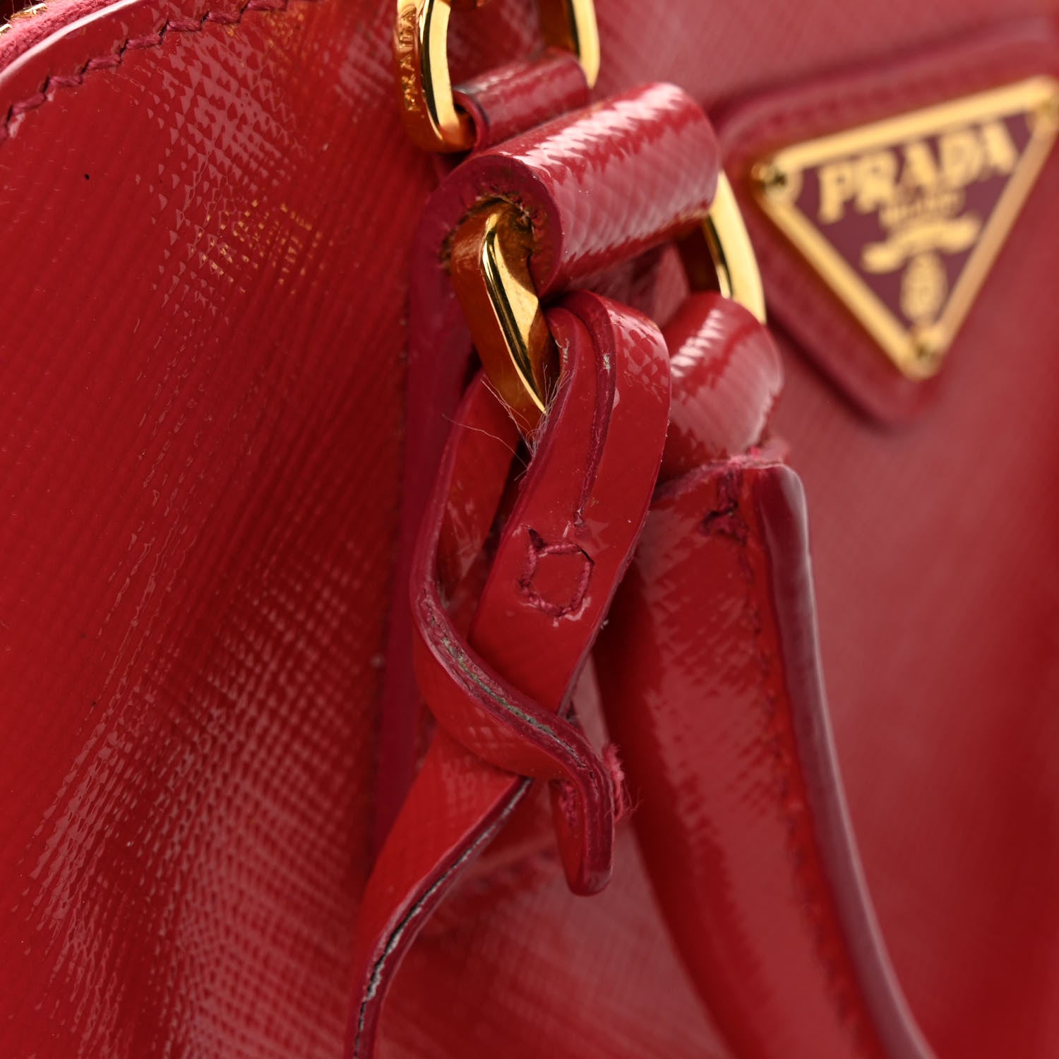 Prada Saffiano Lux Mini Promenade Tote Fuoco 14 of 15