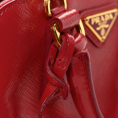 Prada Saffiano Lux Mini Promenade Tote Fuoco 14 of 15