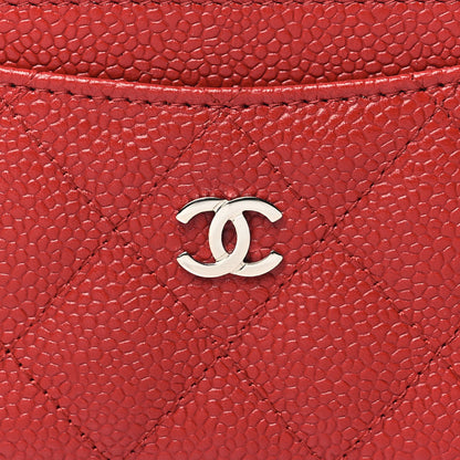 Chanel Caviar Quilted Card Holder Red 9 of 11
