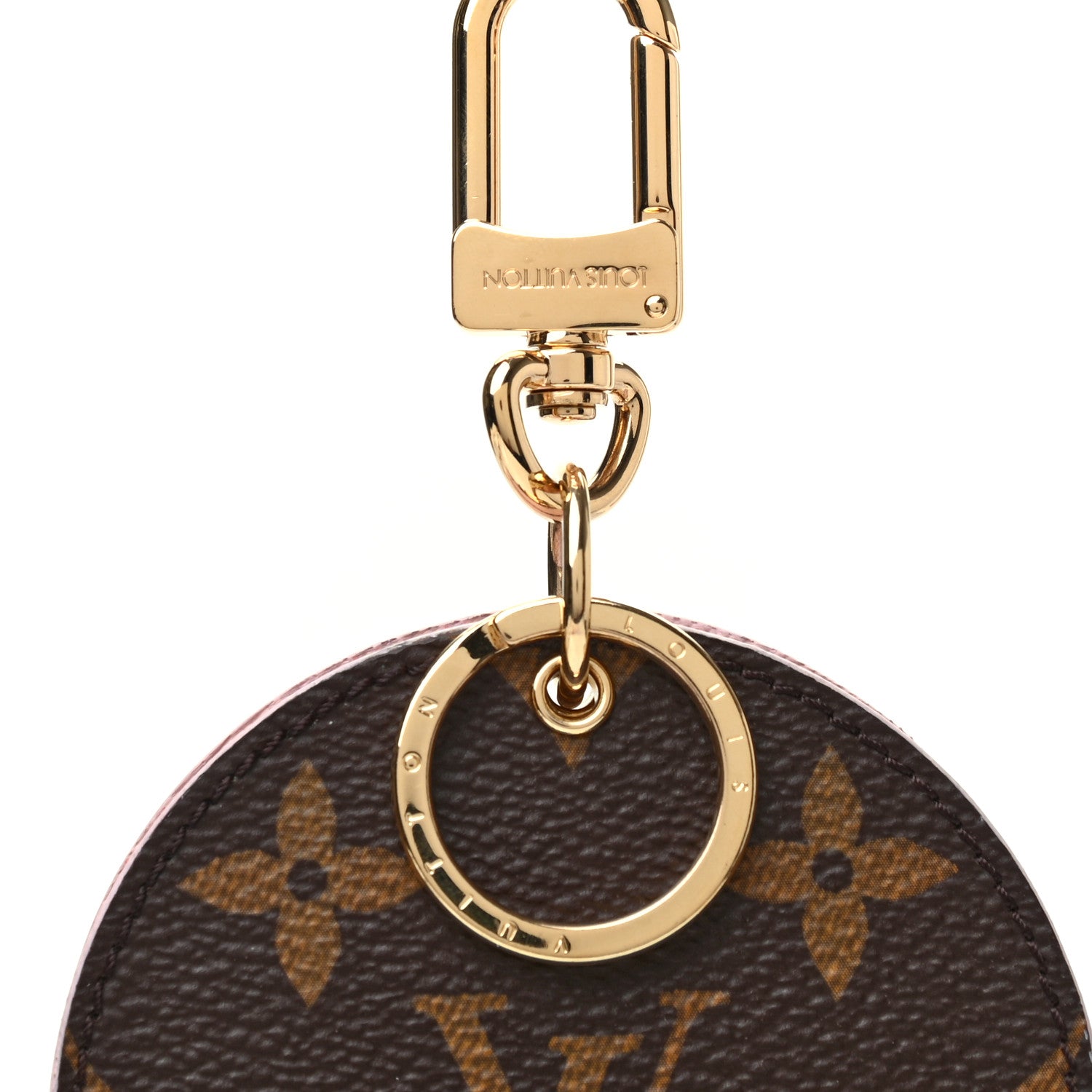 Louis Vuitton Monogram LV Mirror Bag Charm Key Holder Rose Ballerine 3 of 5