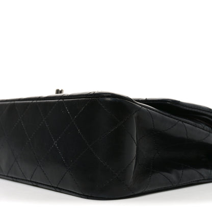 Chanel Lambskin Quilted Medium Double Flap Black 9 of 10