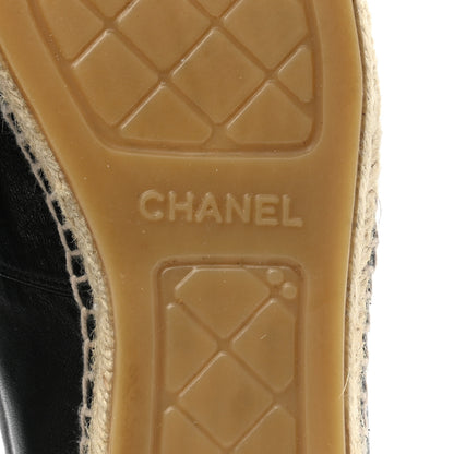 Chanel Lambskin CC Espadrilles 37 Black 7 of 10