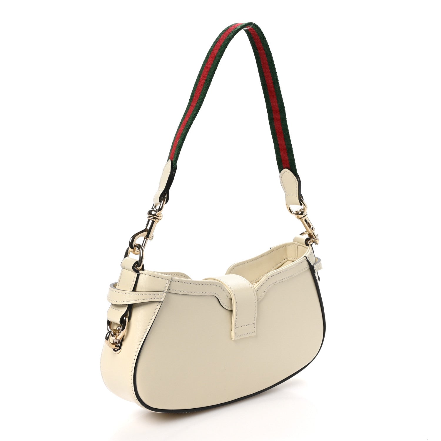 Gucci Calfskin Mini Moon Side Shoulder Bag Ivory 3 of 10