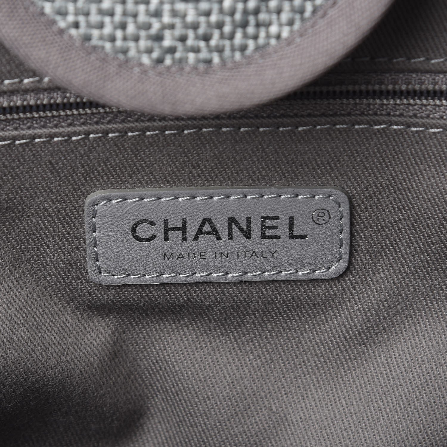 Chanel Canvas Large Deauville Tote Grey 6 of 8