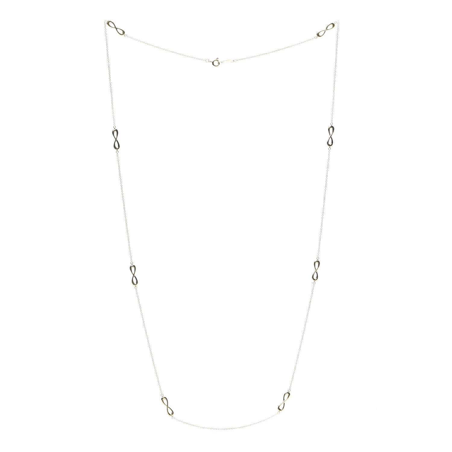 Tiffany 18K Yellow Gold Infinity Endless Necklace 3 of 5