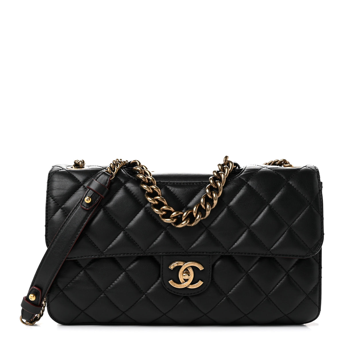 Chanel Calfskin Quilted Large Perfect Edge Flap Black 1 of 10