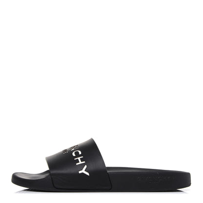 Givenchy Rubber Logo Pool Slide Sandals 41 Black 1 of 9