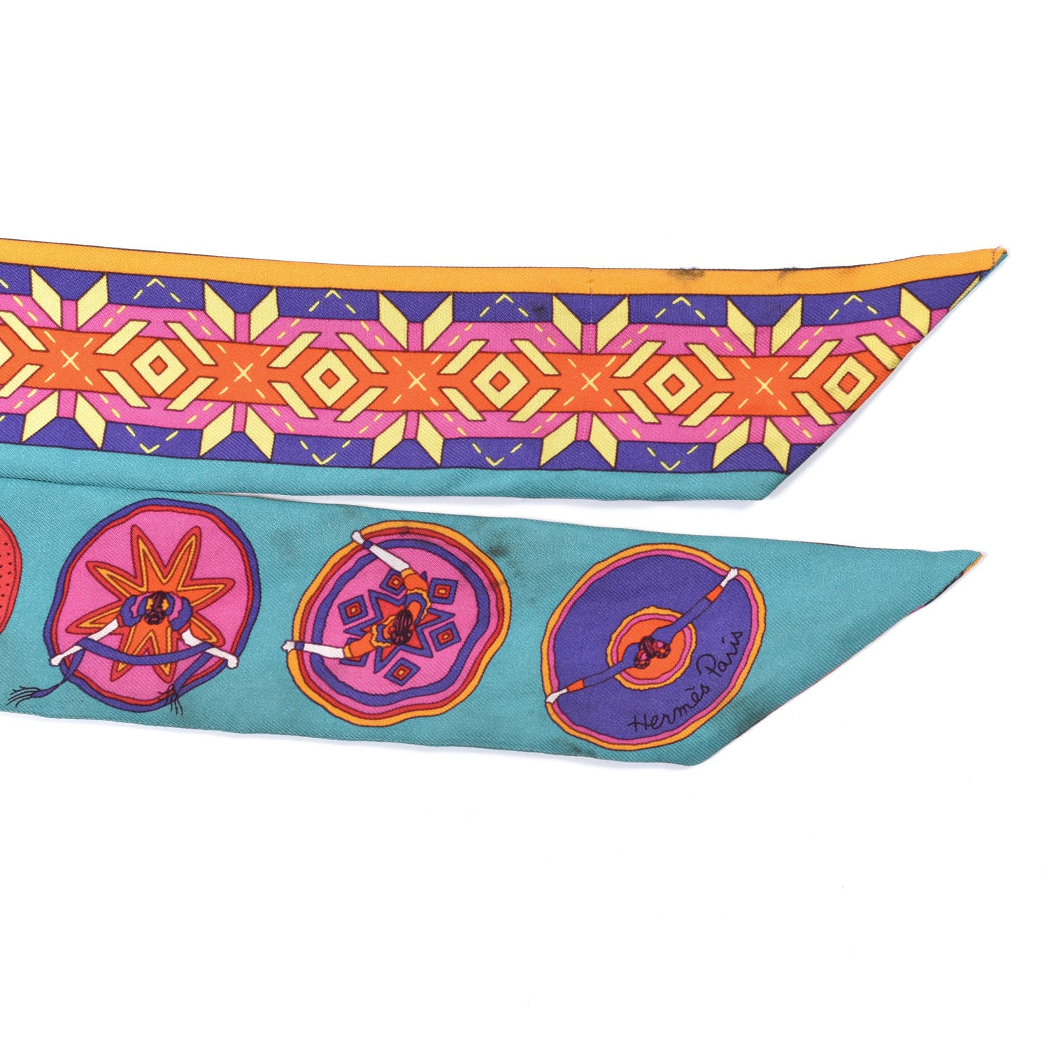 Hermes Silk Belles Du Mexique Twilly 6 of 8