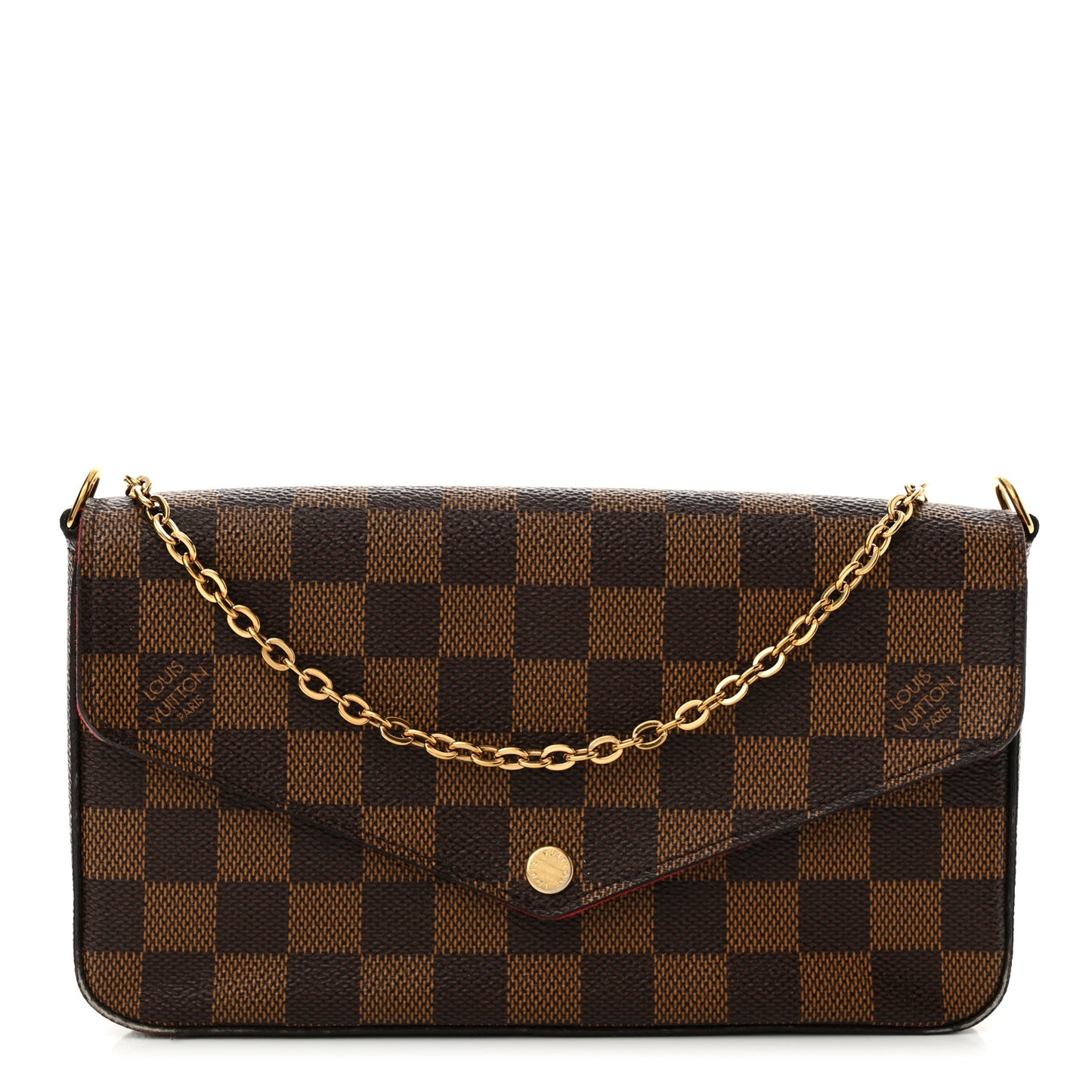 Damier Ebene Pochette Felicie Chain Wallet